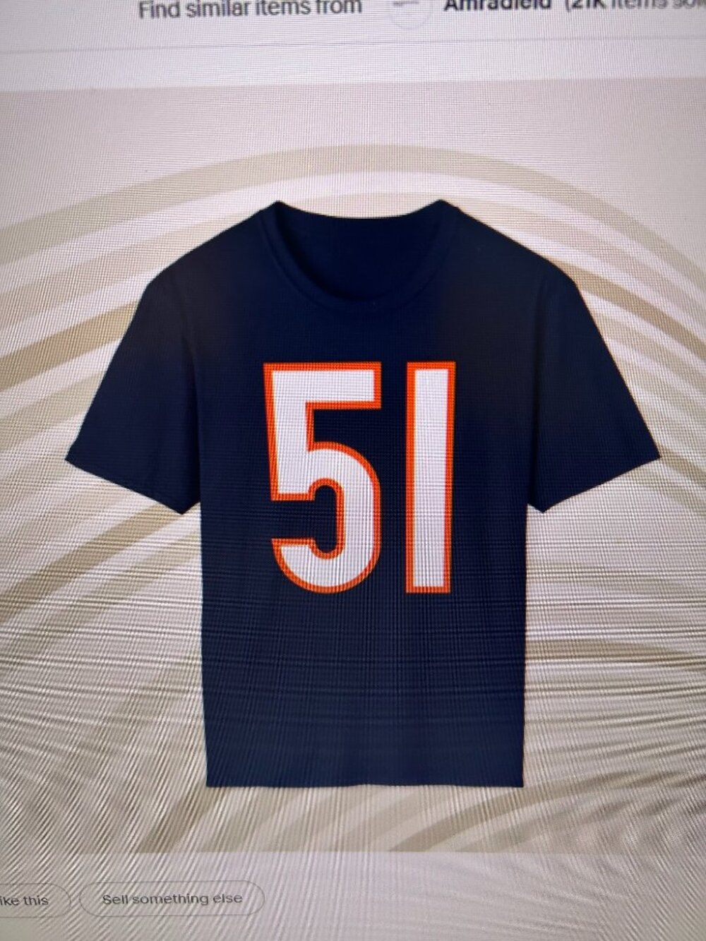 Dick Butkus #51 Chicago Bears Jersey T-Shirt - Front & Back Print--XXL